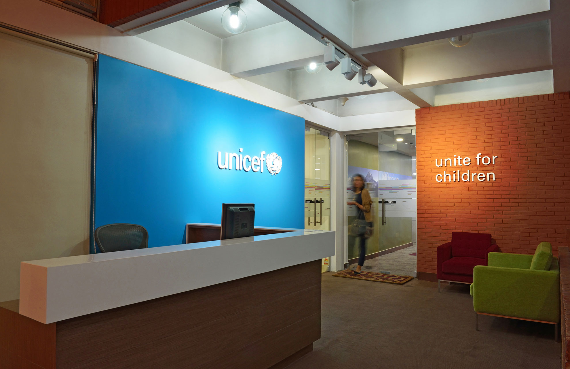 Lopez-design-Unicef-Nepal-front-desk-space-branding