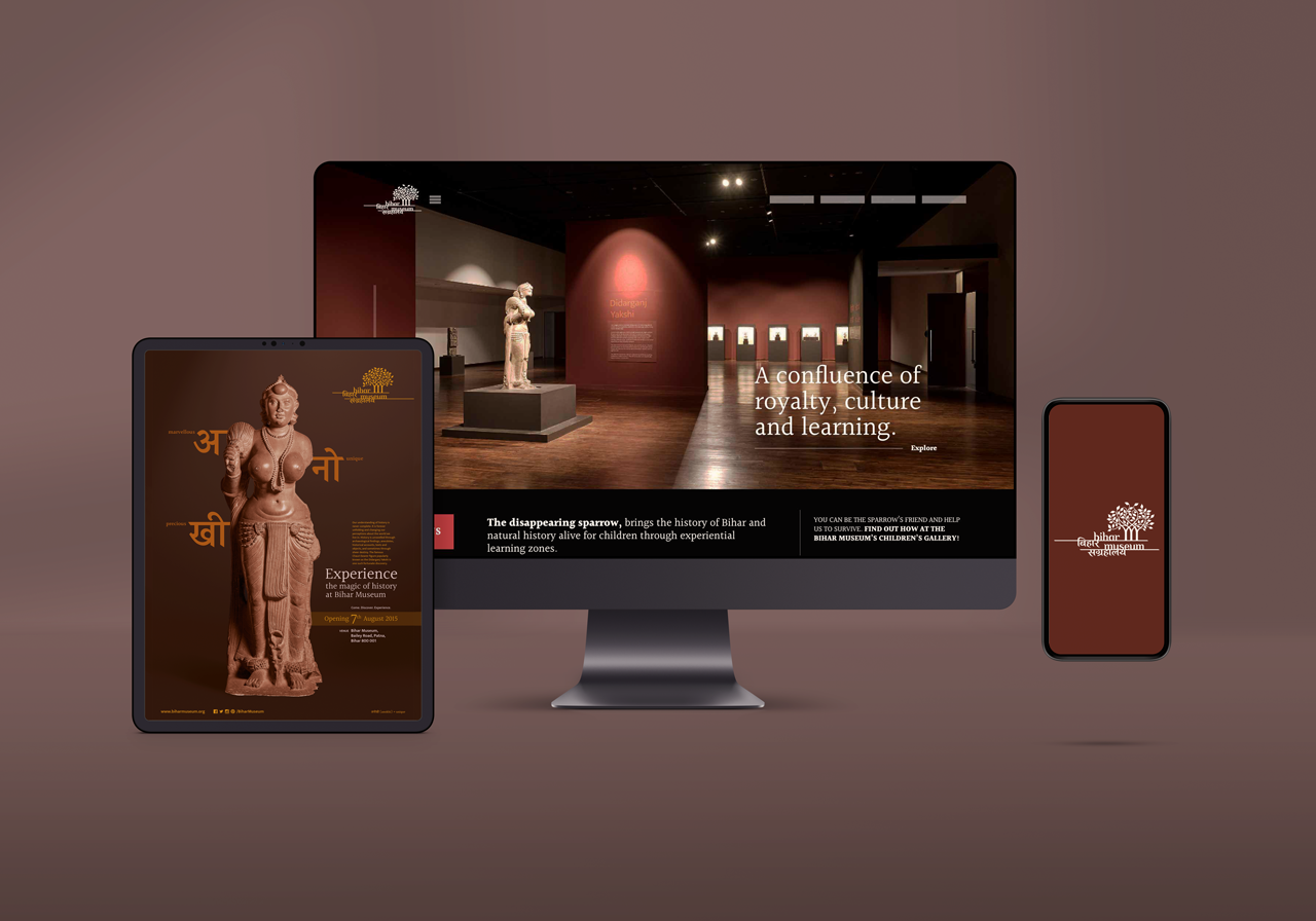 UI/UX design with Bihar Museum branding by Lopez Design