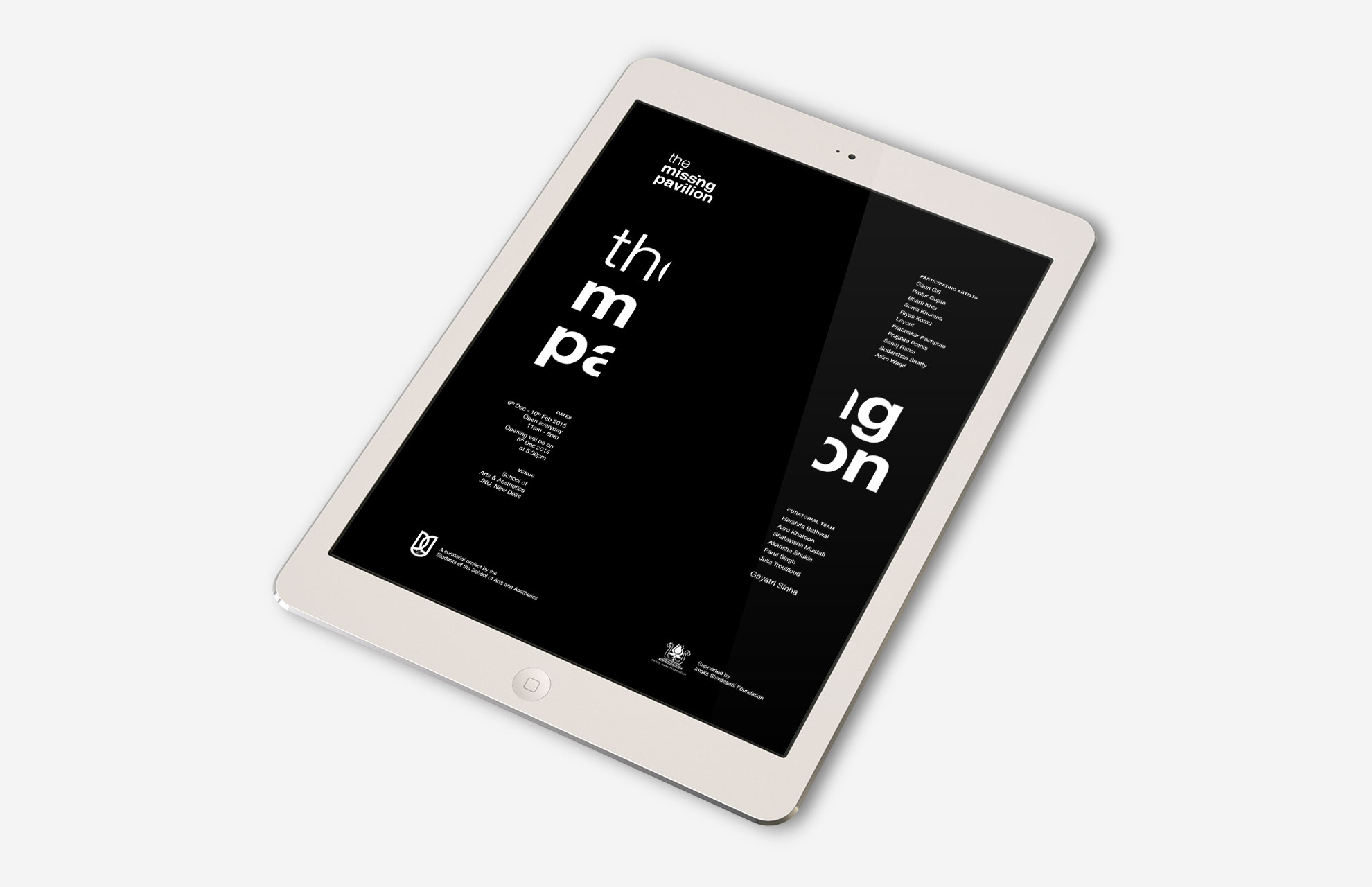 Missing-pavilion-lopezdesign-logo-identity-poster-on-tablet