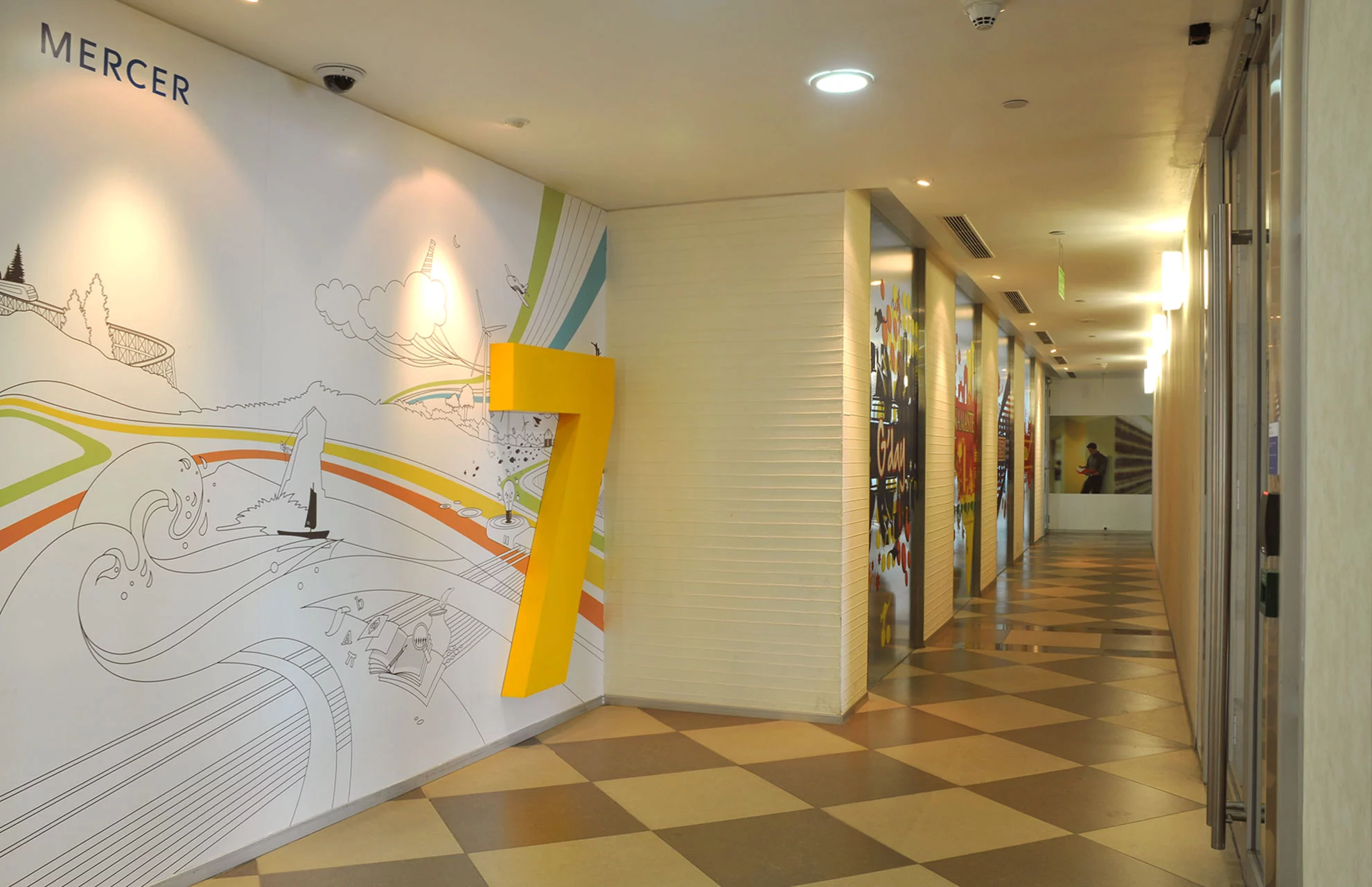 lopez-design-mercer-noida-corridoor-graphics-illustration