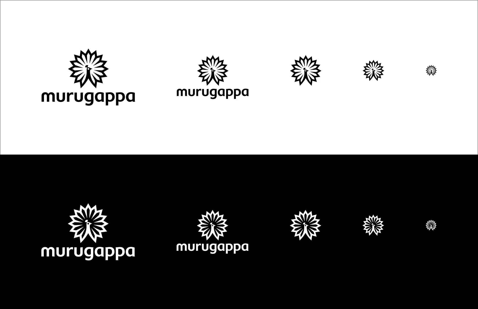 lopez-design-murugappa-logo-usage-black-and-white-inverted-sizing-branding