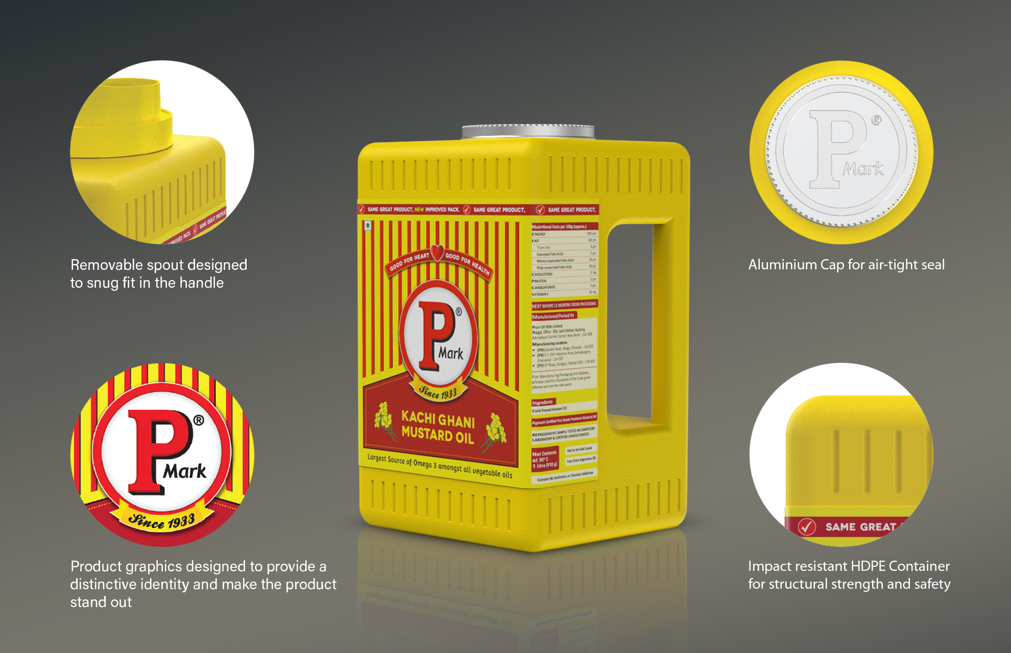 lopez-design-p-mark-oil-five-litre-pack-package-can-graphics-product-detailing