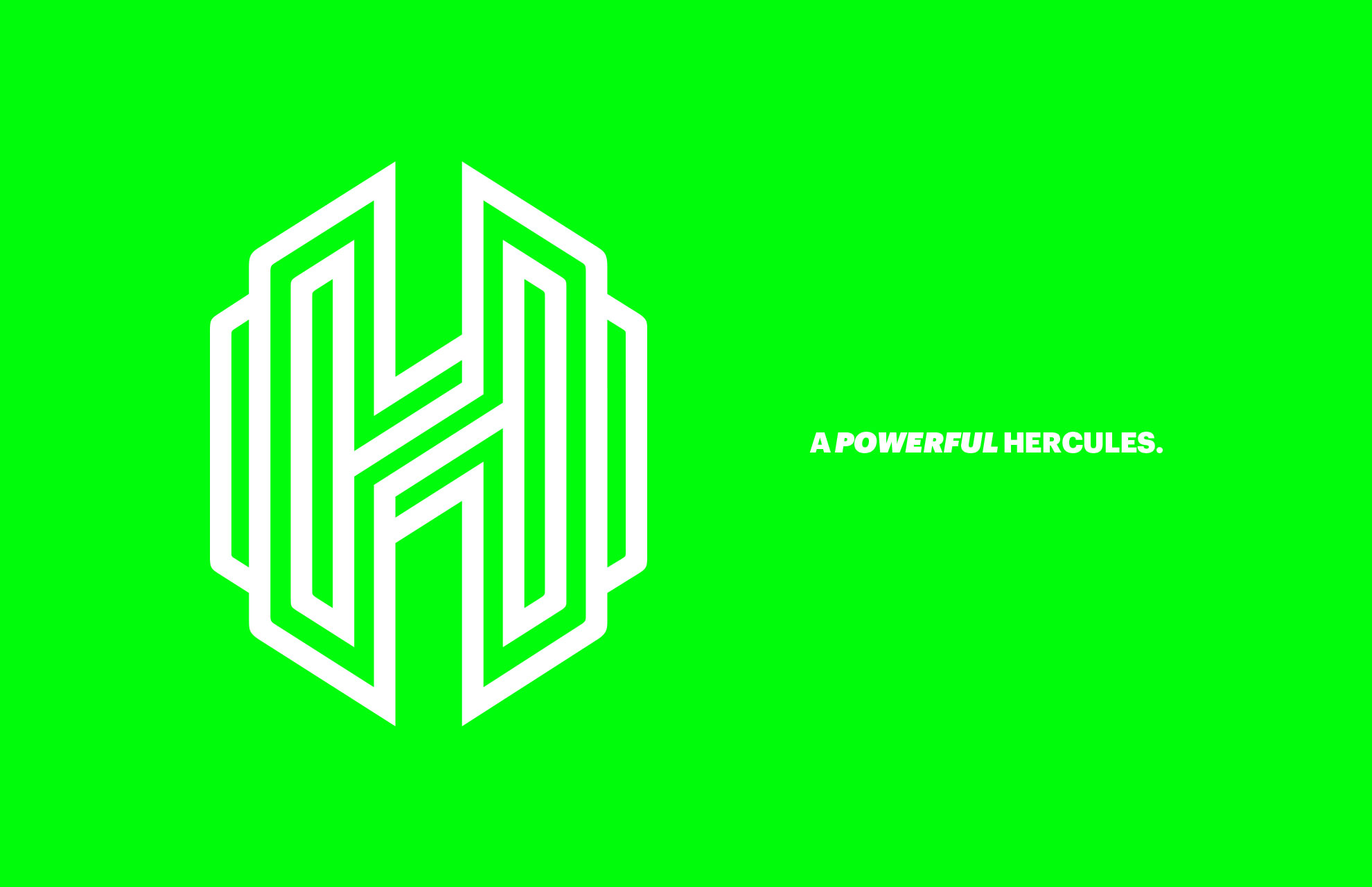 lopezdesign-hercules-logo-green-white-brand-identity-cycle