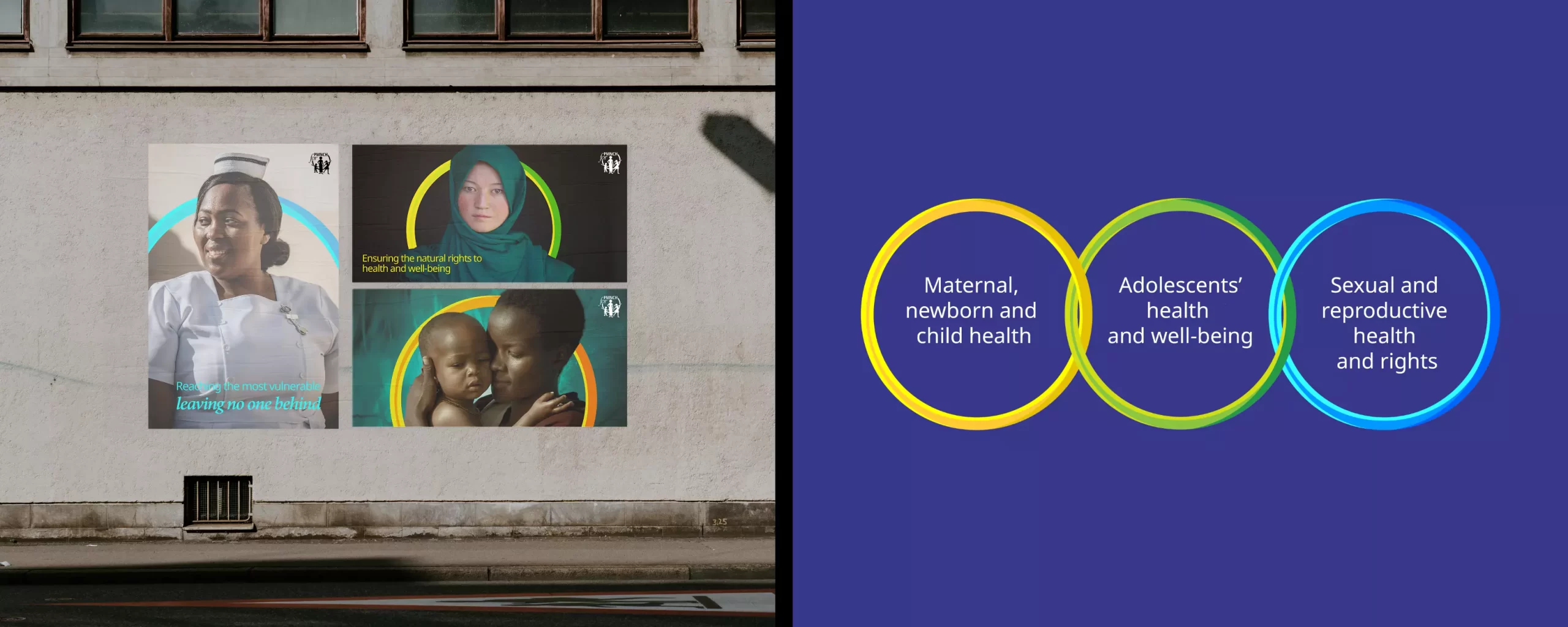 Outdoor poster advertisement for PMNCH branding