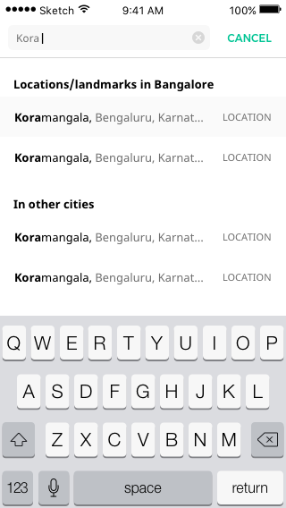 Search bar – if location is present in multiple cities